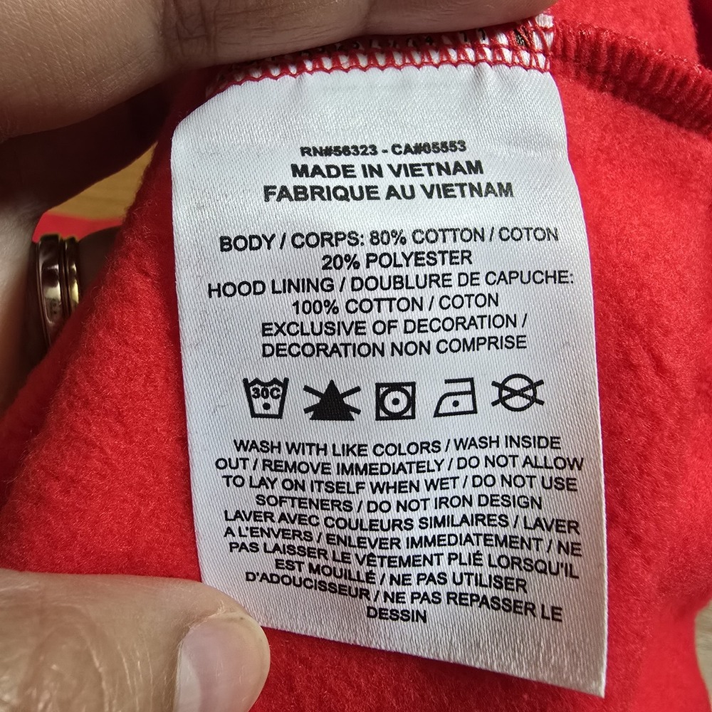 NWT Nike Clippers Red Crop Pullover Hoodie Oversize Fit Women's XL Embossed Logo - Picture 9 of 12